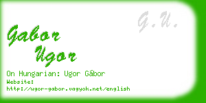 gabor ugor business card